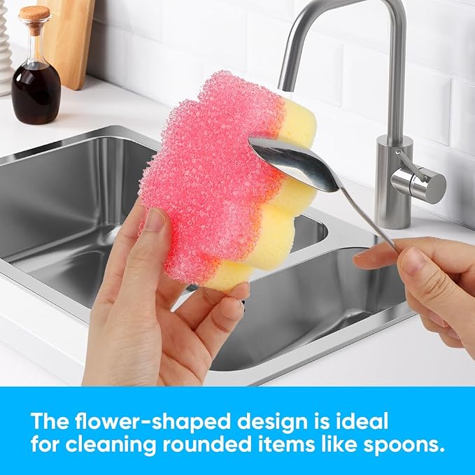 LAUNDRYLUX Scrub Sponge, Dual-Sided Temperature-Responsive Scrubber - Image 6