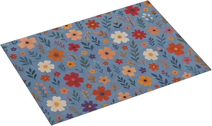 Blue Wildflowers Dish Drying Mats - Image 2