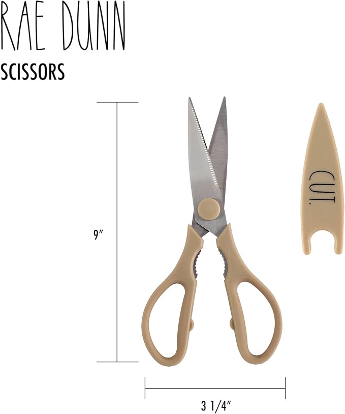 Rae Dunn Kitchen Scissors- Stainless Steel Kitchen Shears, Cooking Scissors - Image 6