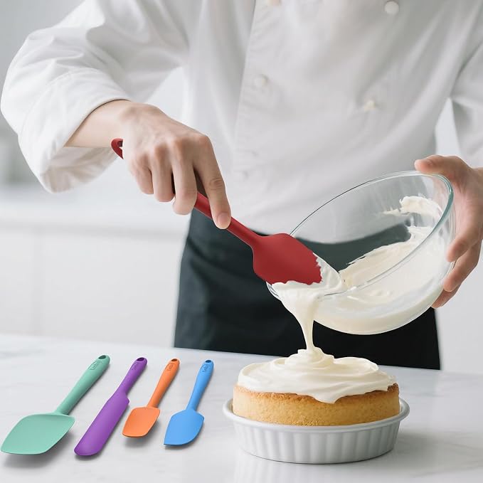 Coukre Silicone Spatula Set of 5, High Temperature Resistant, Food Grade - Image 5
