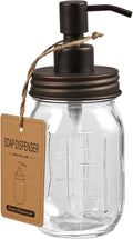 Amolliar Mason Jar Liquid Soap Dispenser, 16OZ Stainless Steel Pump Lid & by Amolliar