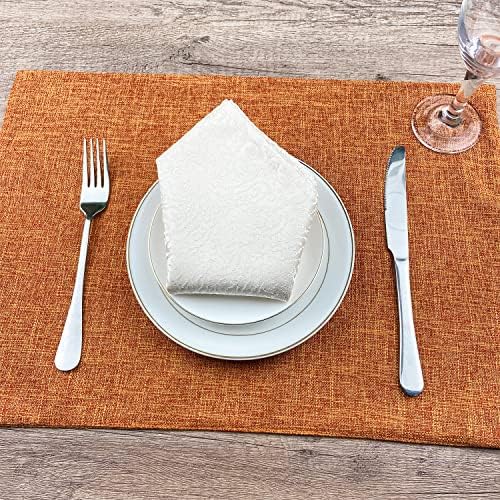 Weabetfu Cloth Placemats Set of 6 Heat Resistant Dining Table Place