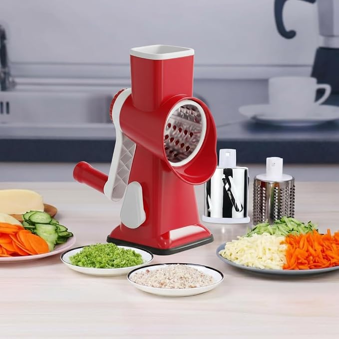 YOUCZON Rotary Cheese Grater Multi-Purpose Stainless Steel Cheese Shredder - Image 6