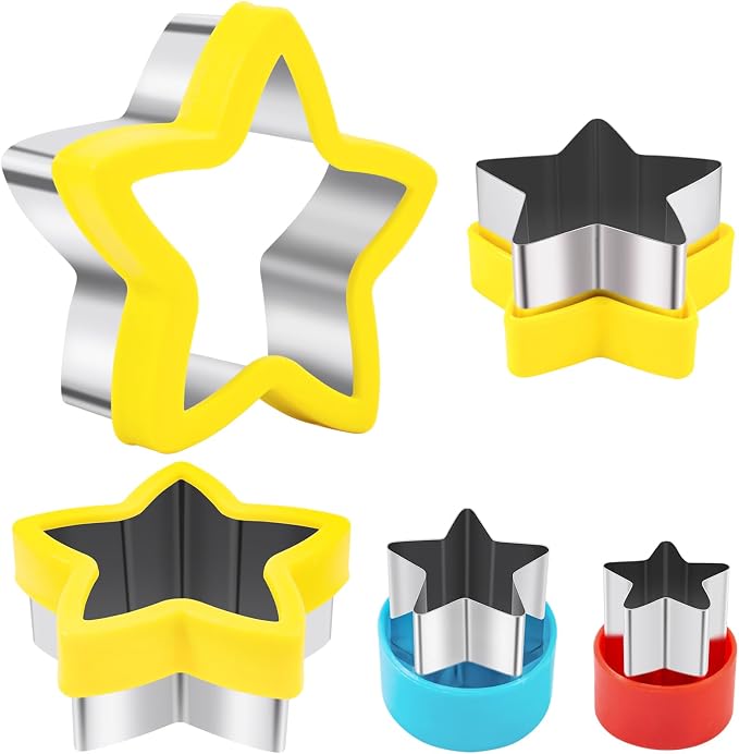 Nifogo Star Cookie Cutters 5 Pcs, Mini Small Large Sizes Stainless Steel by Nifogo