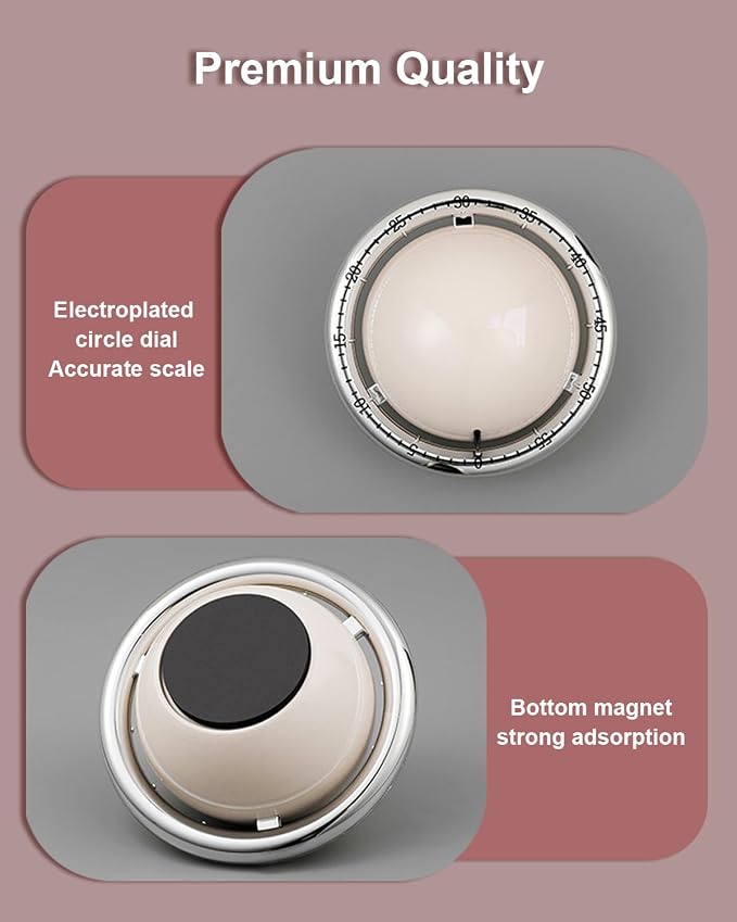 Kitchen Timer for Cooking, Magnetic Mechanical Timers - Image 4