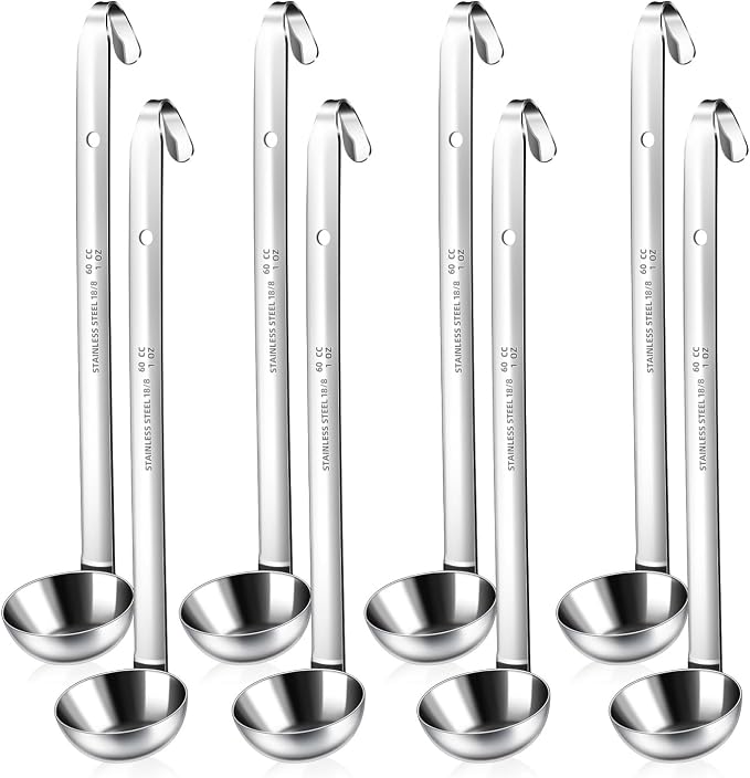 8 PCS Stainless Steel Ladle Soup Handle Ladle by LiveNaturallyLiveBarafat
