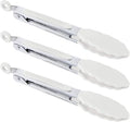 7 inch Cooking Tongs, MSY BIGSUNNY Set of 3 Mini Kitchen Tongs Silicone Serving by MSYBIGSUNNY