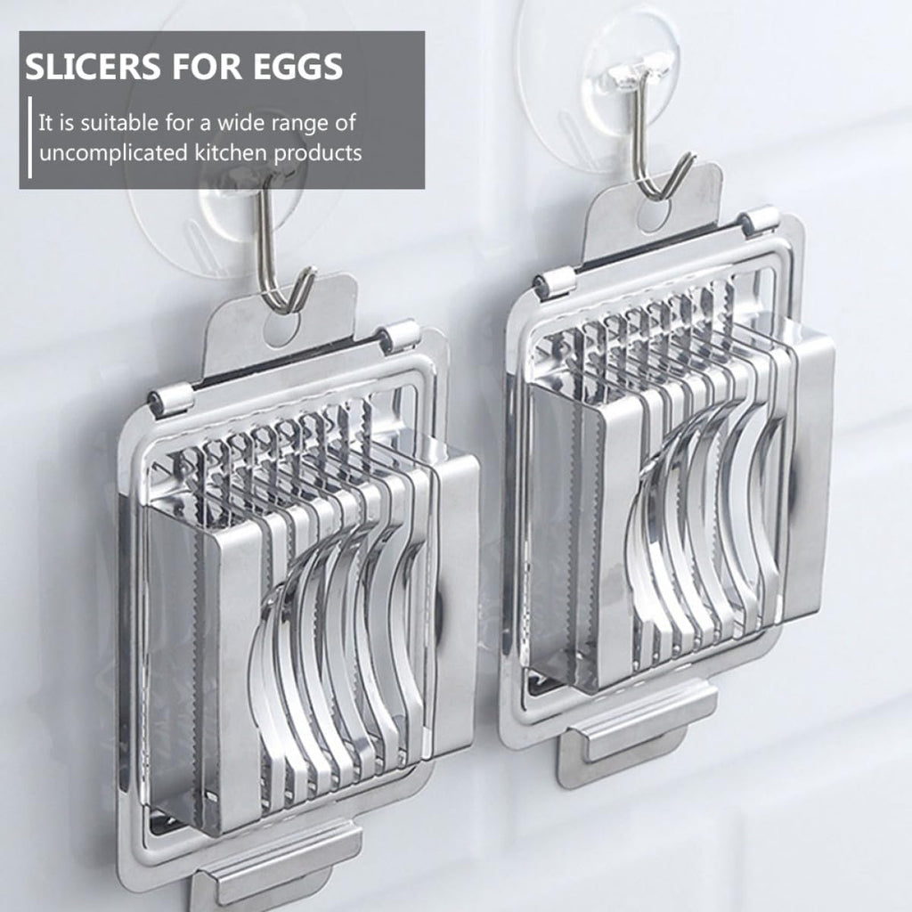Stainless Steel Egg Slicer Silver Xmas with 8 Cutting Wires