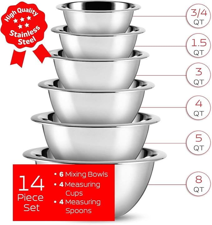 EATEX Stainless Steel Mixing Bowls - Image 2
