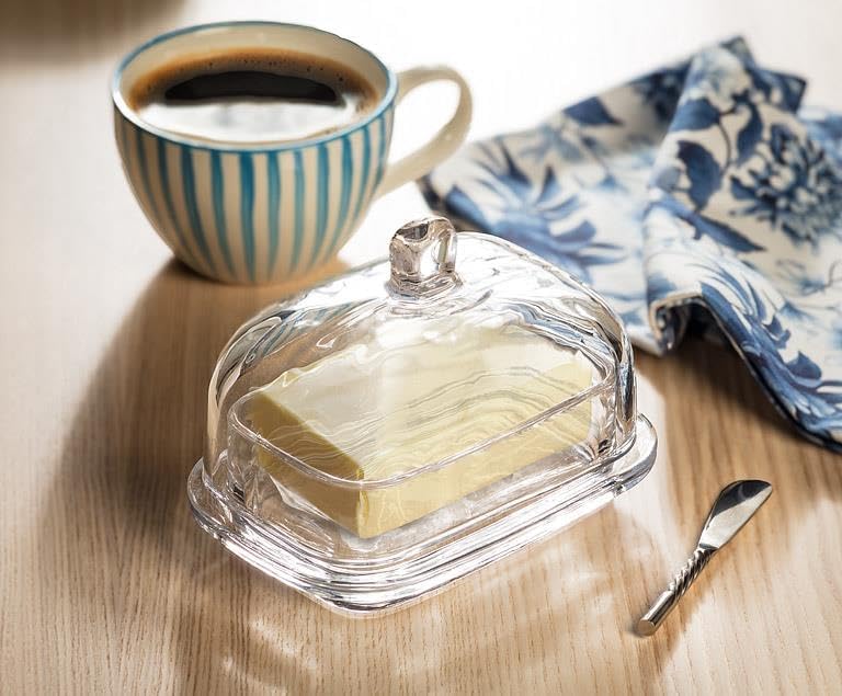 Abbott Collection Large Rectangle Covered Butter Dish with Lid