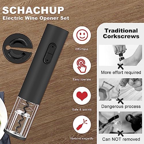 Electric Wine Opener, Automatic Corkscrew with Foil Cutter, Cool Home