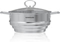 SUNHOUSE 5 Quart Stainless Steel Steamer Insert – Multi-Purpose Soup & Food by SUNHOUSE