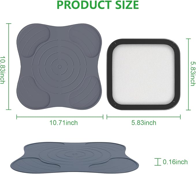 2Pcs Silicone Heat Resistant Mat & Splatter Shield, Foldable Silicone Mat and - Image 2