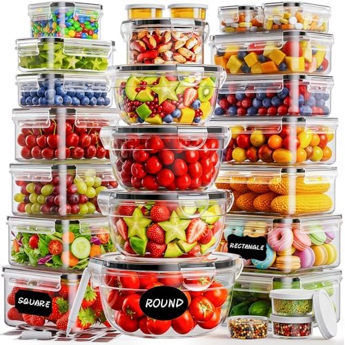 50 PCS BPA-Free Food Storage Containers with Lids