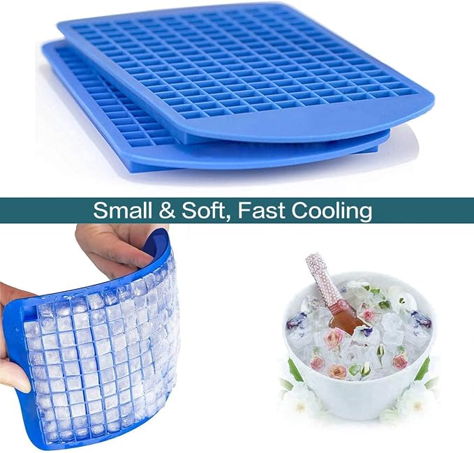 Silicone Mini Ice Cube Tray, 160 Crushed Ice Cube Molds Easy Release Small Ice - Image 7