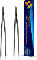 JETKONG 2 Pcs 9-Inch Food Tweezer Tongs, Stainless Steel Kitchen Tweezer by JETKONG