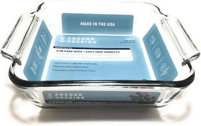 Anchor Hocking, Glass Square Baking Dish 8 Inch by AnchorHocking