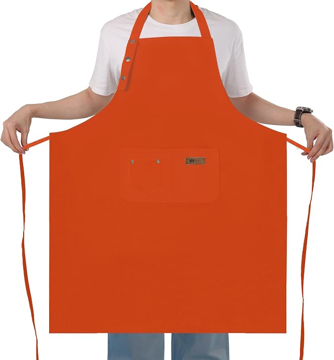 Yuubin Extra Large Aprons for Men Adjustable Button Apron by Unknown
