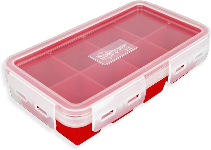 IceTopper Ice Cube Tray with 2 Attached Lids by MyTopper