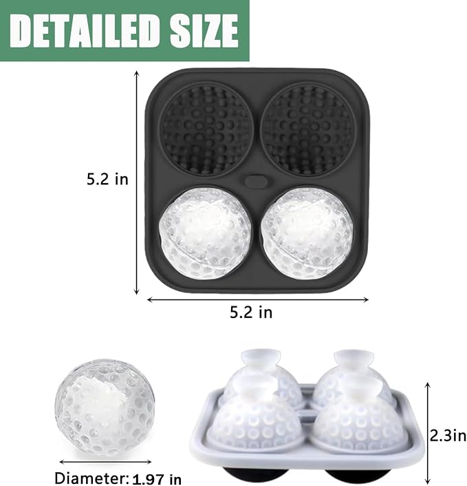 Golf Ice Cube Tray 3D, Admaison Ice Ball Cube Mold - Image 5