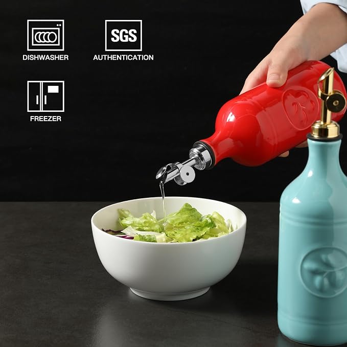 Sweejar 16 Oz Ceramic Olive Oil Dispenser Bottle, Oil Dispenser - Image 3