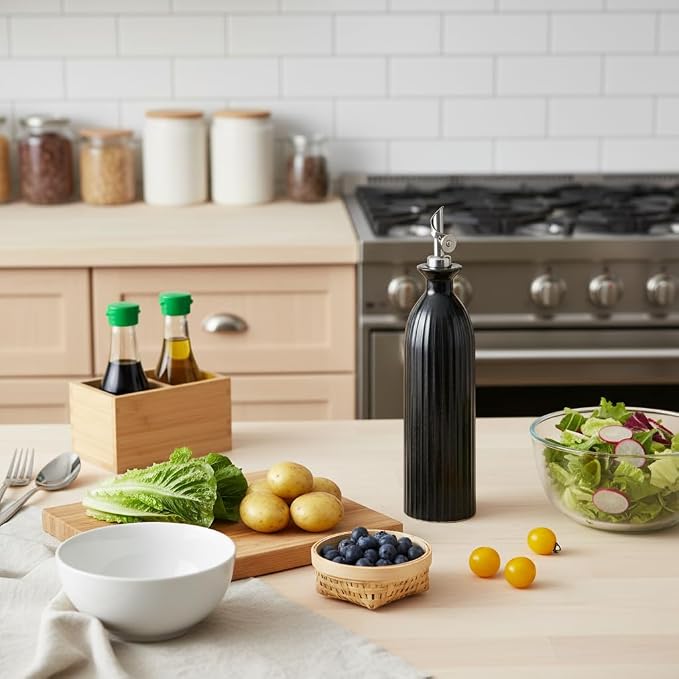 17 oz Ceramic Olive Oil Bottle Dispenser - Image 4