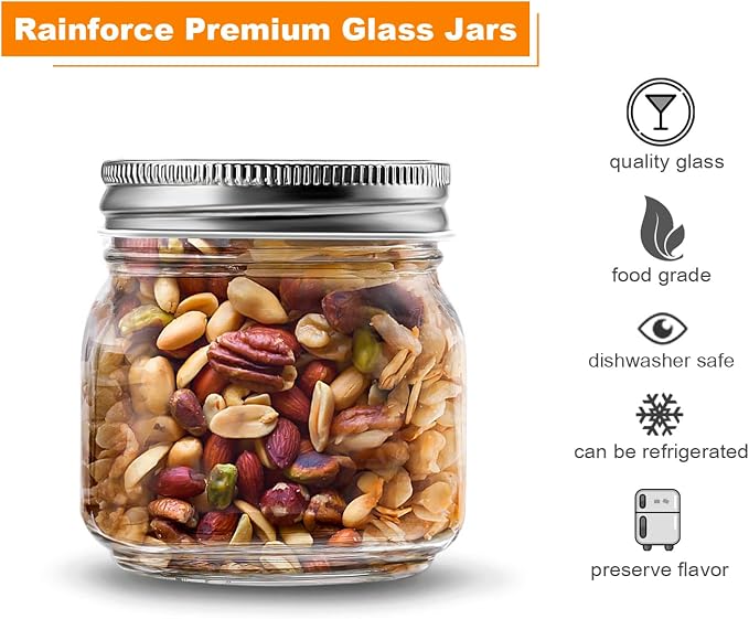 Mason Jars 8 oz 30 Pack- Small Mason Jars - Image 3