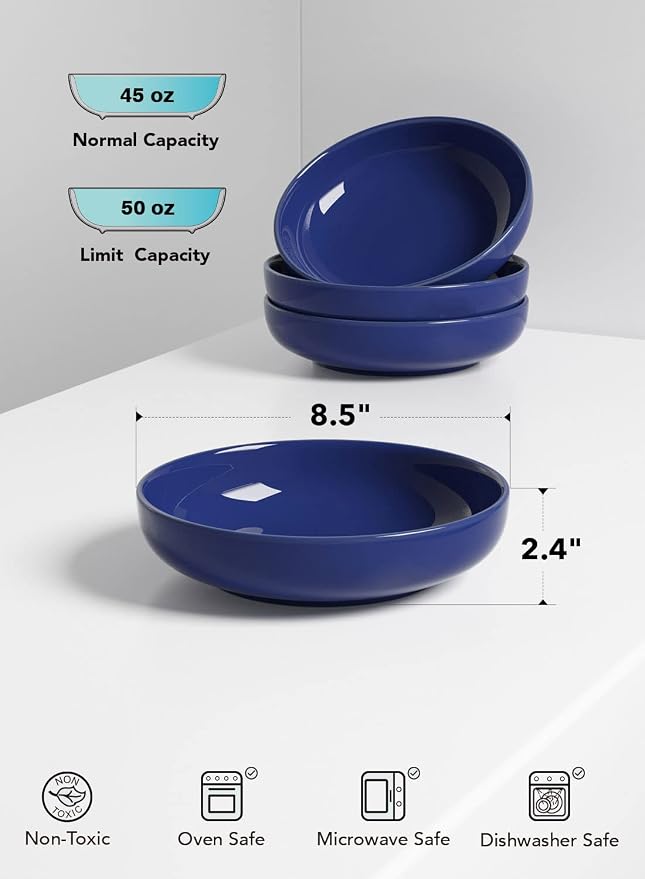 LE TAUCI Pasta Bowls 45 oz, Salad Bowls Set - Image 5