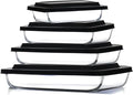 EATEX 8-Piece Deep Glass Casserole Dishes by Eatex