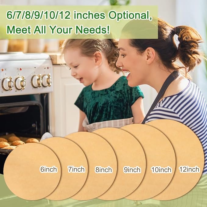 BOYAN Parchment Paper Rounds, Non Stick 8 Inch Parchment Paper Sheet - Image 7