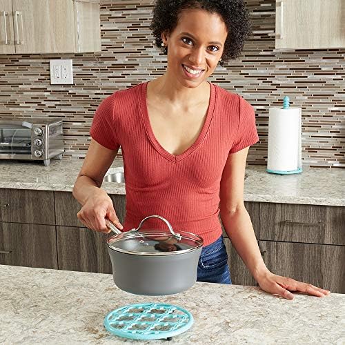 Lattice Design Kitchen Trivet For Hot Pans (Turquoise), By Home
