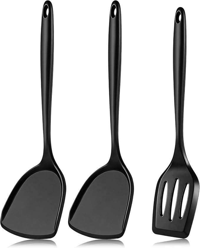 3 Pieces Silicone Spatula, Pacifier-Grade Silicone Spatulas Set Heat Resistant by Unknown