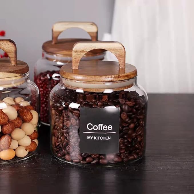 SAIOOL Glass Jars with Airtight Lid, Kitchen Canisters, Borosilicate Storage - Image 4