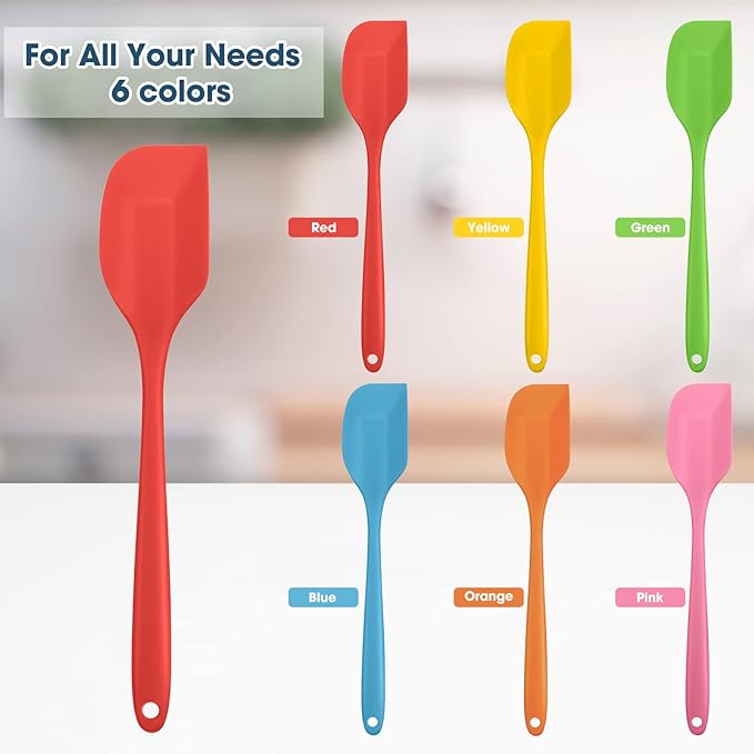 Irenare 24 Pcs Mini Silicone Spatulas Bulk 8.3 Inch Heat Resistant Scrapers - Image 3
