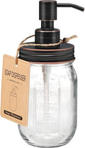 Amolliar Mason Jar Liquid Soap Dispenser, 16 OZ Lotion Glass Dispenser by Amolliar