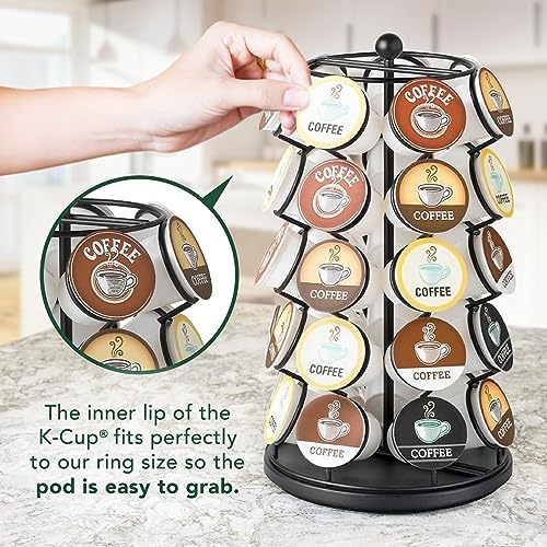 Nifty K Cup Holder – Compatible with K-Cups, Coffee Pod Carousel | 35