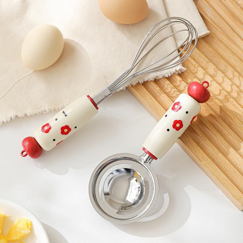 5 Pcs Mini Kitchen Utensils Set Cute Stainless Steel Egg Whisk, Potato