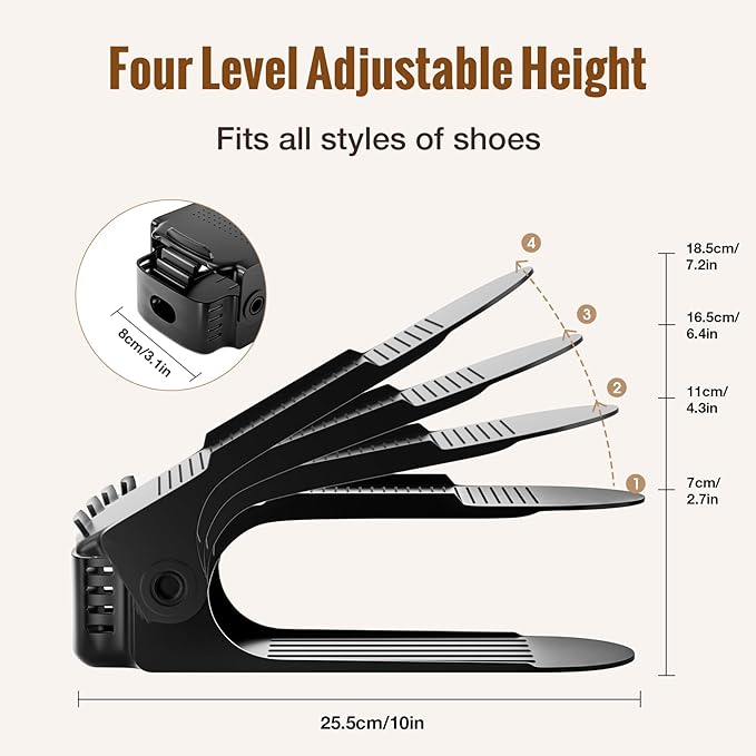 Neprock Shoe Slots Organizer, Shoe Storage Organizer Shoe Rack - Image 2