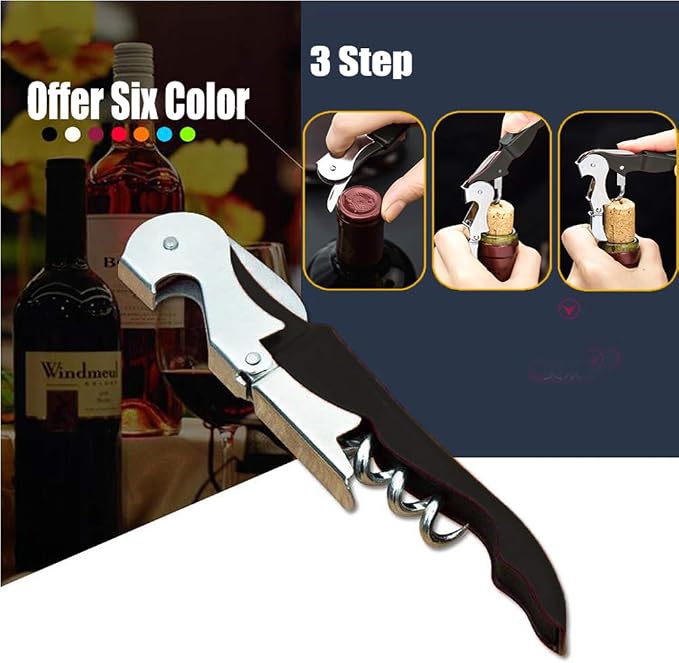 Professional Waiter Corkscrew Wine Openers Set, Heavy Duty Stainless Steel - Image 5