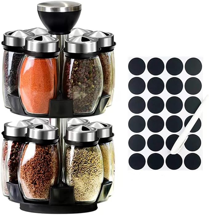 Revolving Spice Rack Organizer Countertop, Spinning Spice Storage Rack Tower by Kylinbigda