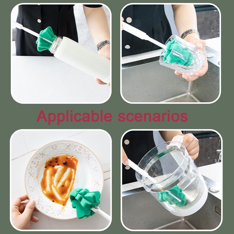 2-Piece Soft Sponge Bottle Brush Set