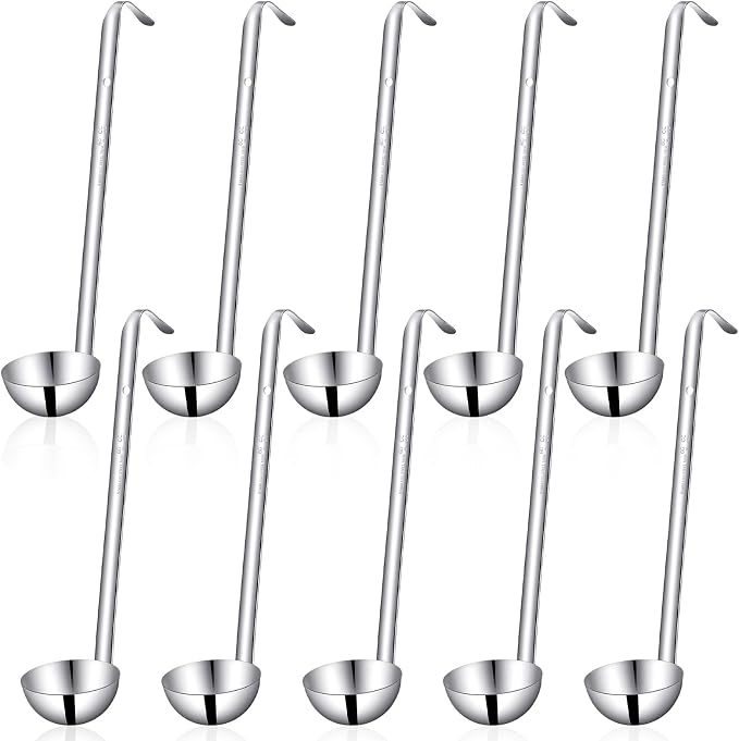 10PCS Stainless Steel Soup Ladle, 2 Oz Serving Ladles by Unknown
