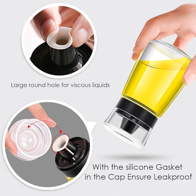 Outdoor Oil Dispenser Bottle for Camping, 160 ml/5.4 oz Glass Olive Oil and - Image 4