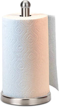Paper Towel Holder Stand with Sturdy Base Fits Standard and Jumbo Sized Paper by Noonext+