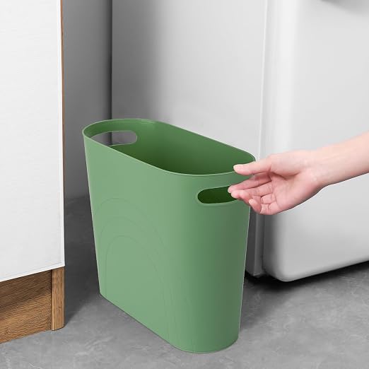 rejomiik Small Trash Can, 3.5 Gallon Slim Garbage Can Plastic Waste Basket - Image 4