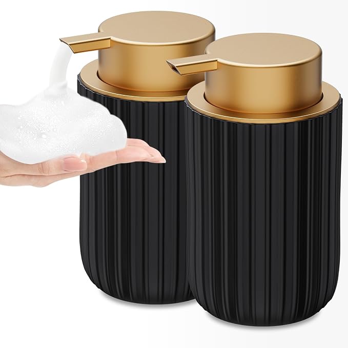 Ceramic Foaming Soap Dispenser, 12 oz Bathroom Foam Hand Soap Dispenser by Dlirho