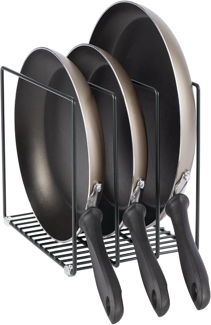mDesign Steel Storage Tray Organizer Rack - Image 6