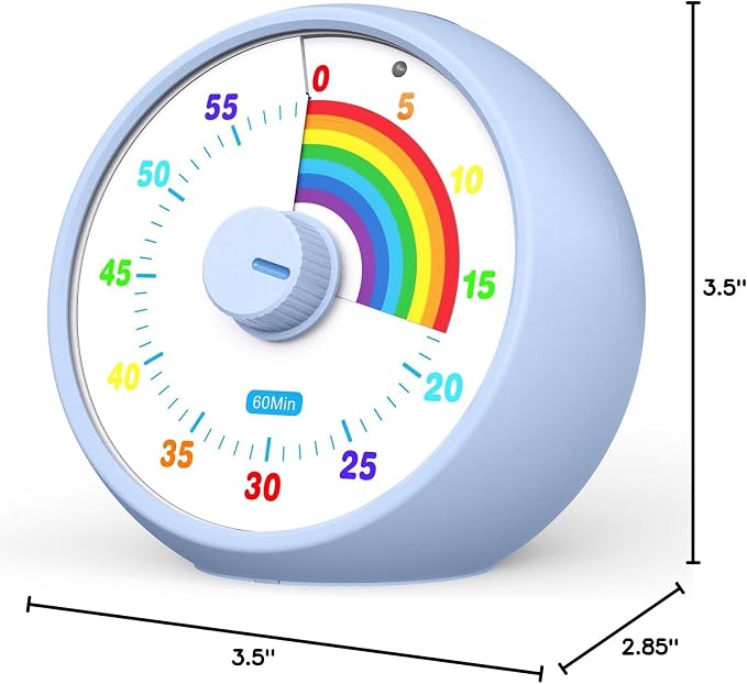 Visual Timer for Kids, 60-Minute Countdown Timer for Classroom Office Kitchen - Image 8