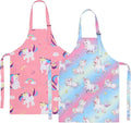 2 Pack Kids Apron, Cute Cooking Aprons, Waterproof Art Apron by XLSXEXCL