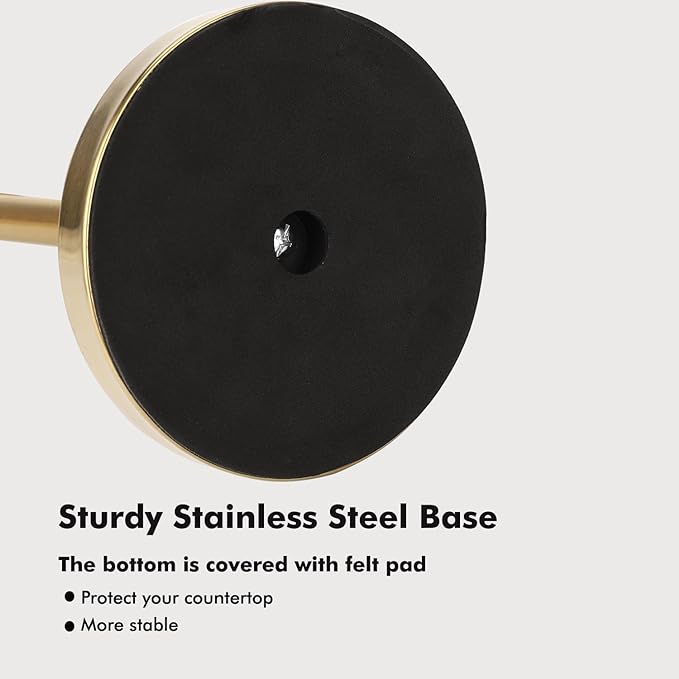 Gold Paper Towel Holder Countertop, Standing Paper Towel Roll Holder - Image 6
